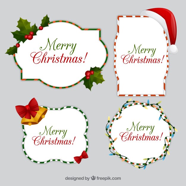 Pack de bonitos marcos de navidad 