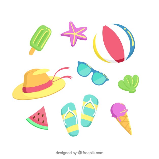 Pack de bonitos objetos de verano 