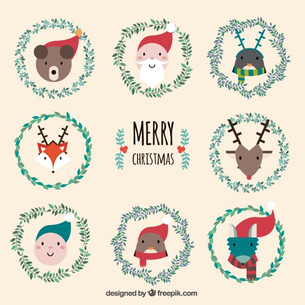 Pack de bonitos personajes navideños
