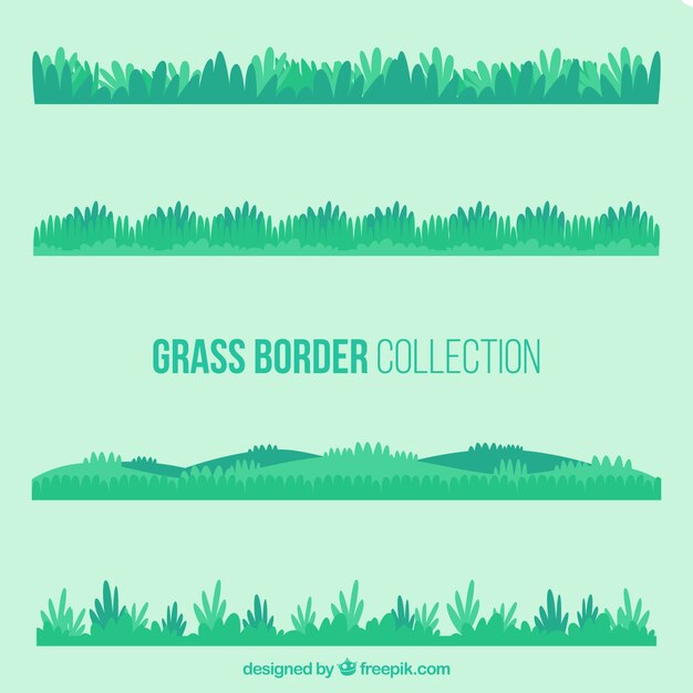 Pack de bordes de césped con diferentes diseños
