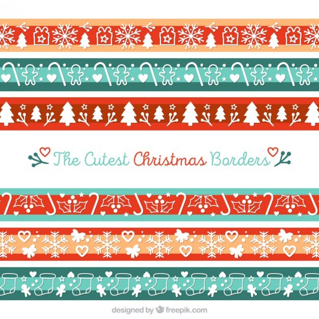 Pack de bordes de navidad bonitos