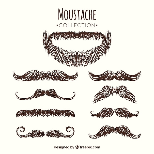 Pack de bosquejos de barba y bigotes 
