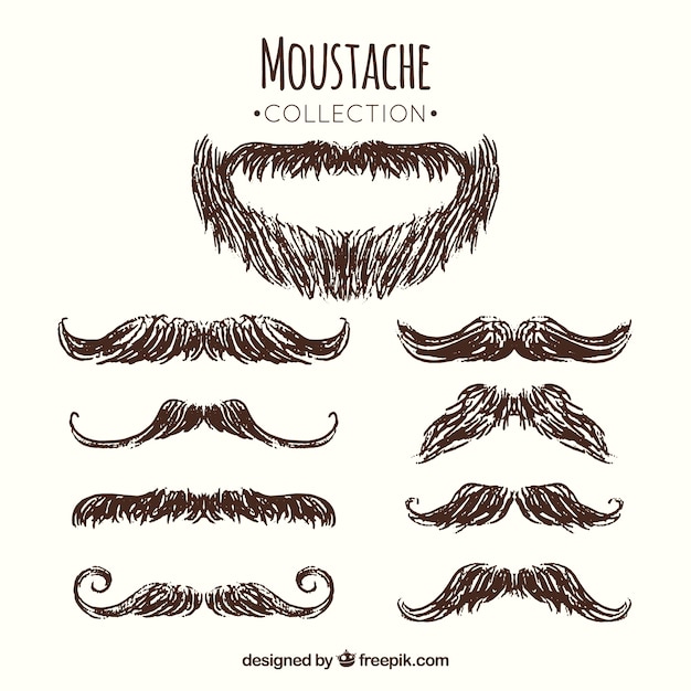 Pack de bosquejos de barba y bigotes