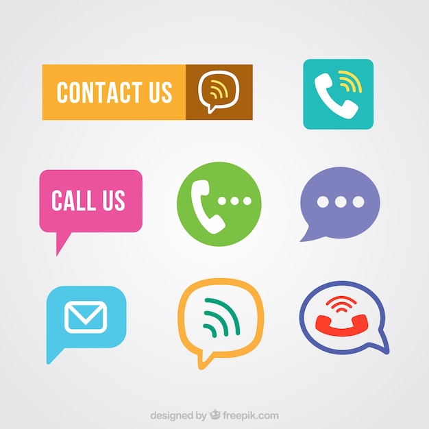 Pack de botones de contacto 