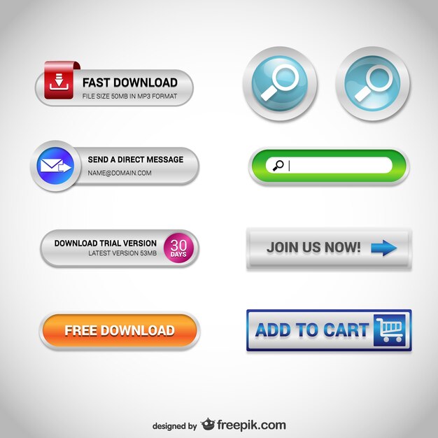 Pack de botones web