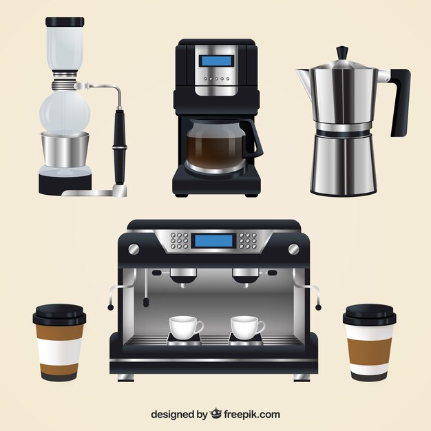 Pack de cafeteras realistas 