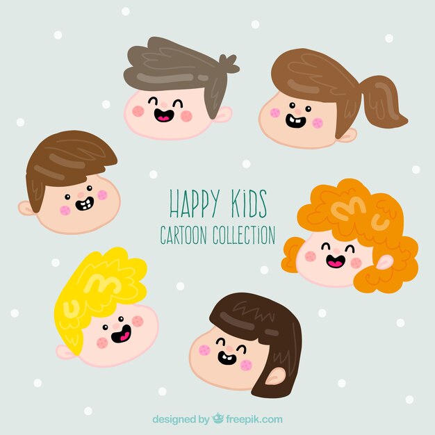 Pack de caras divertidas de niños