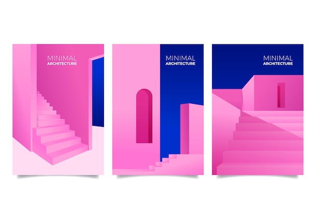 Pack de carátulas de arquitectura mínima