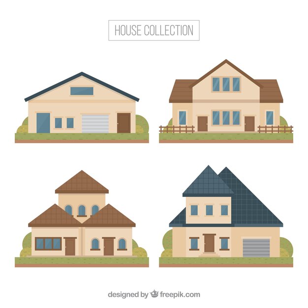 Pack de casas en estilo flat