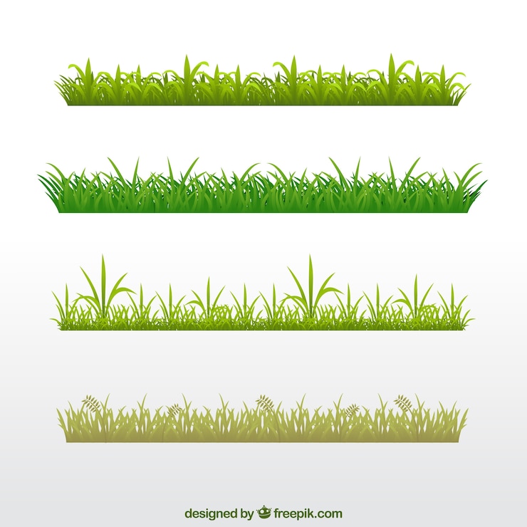 Vector gratuito pack de césped 