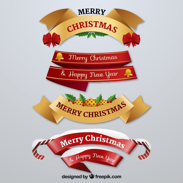 Pack de cintas elegantes de navidad