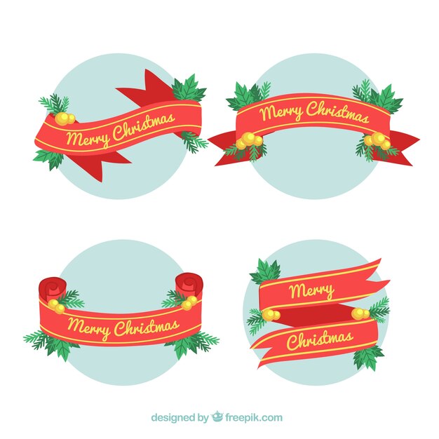 Pack de cintas vintage de feliz navidad