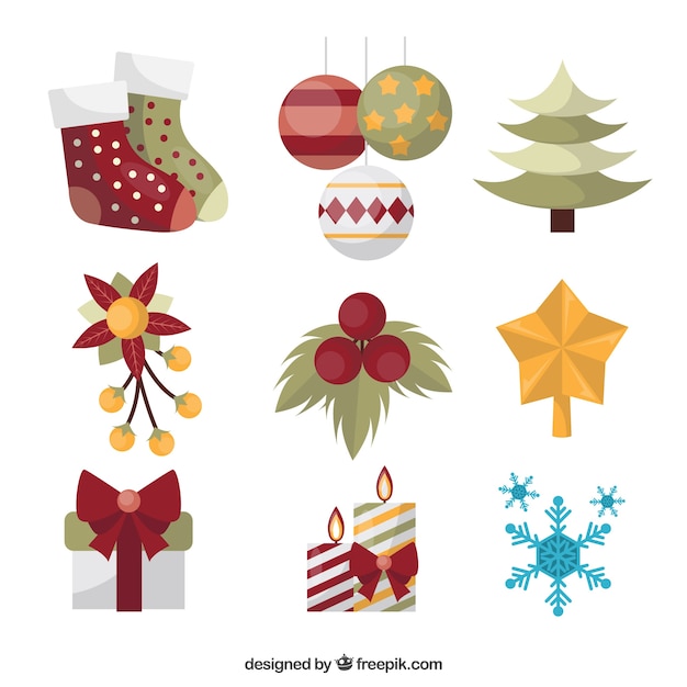 Pack clásico de adornos de navidad