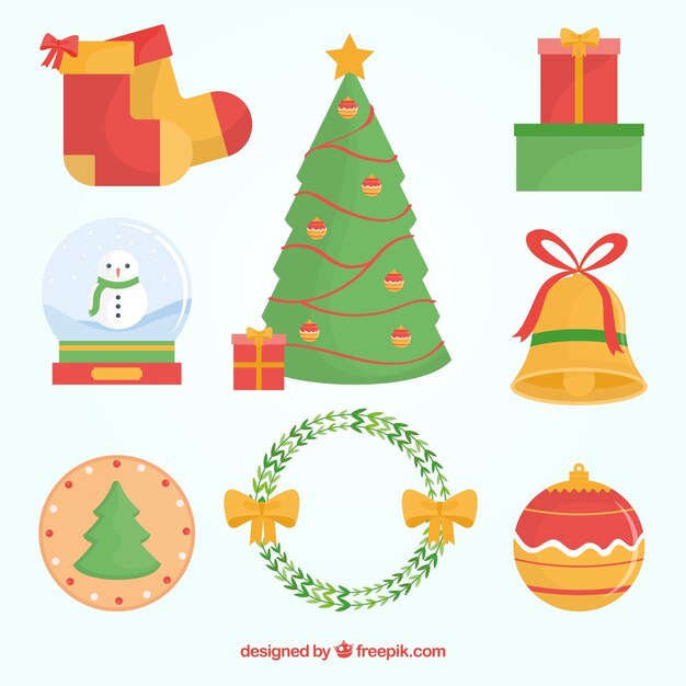Pack clásico de adornos de navidad