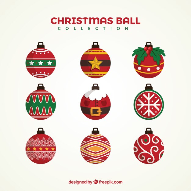 Pack clásico de bolas de navidad