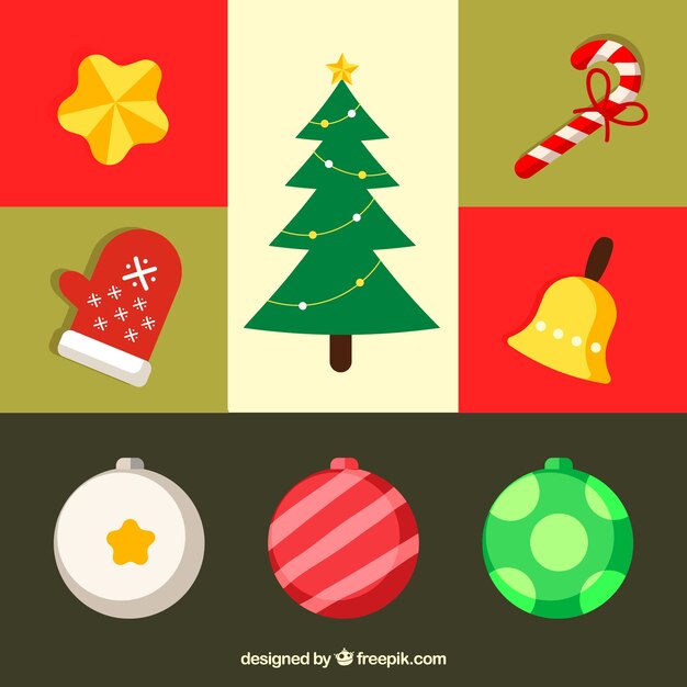 Pack colorido de adornos navideños