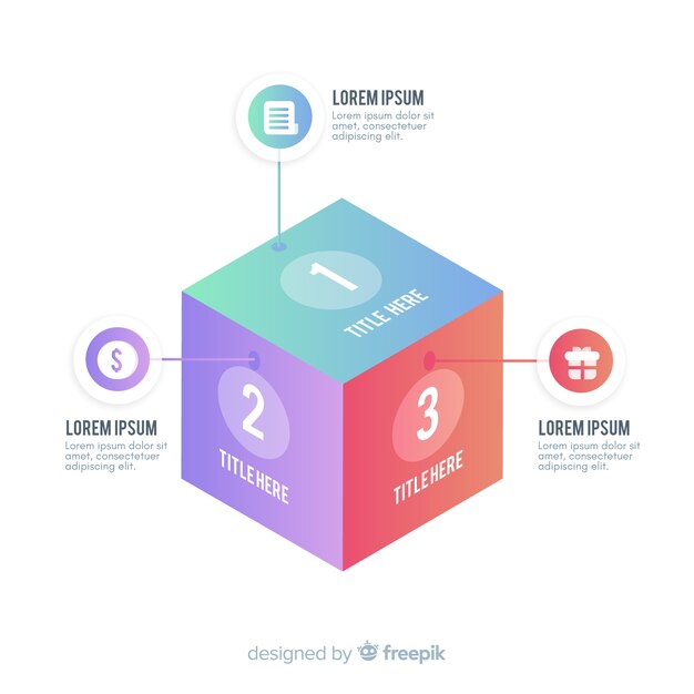 Pack de coloridos pasos infográficos