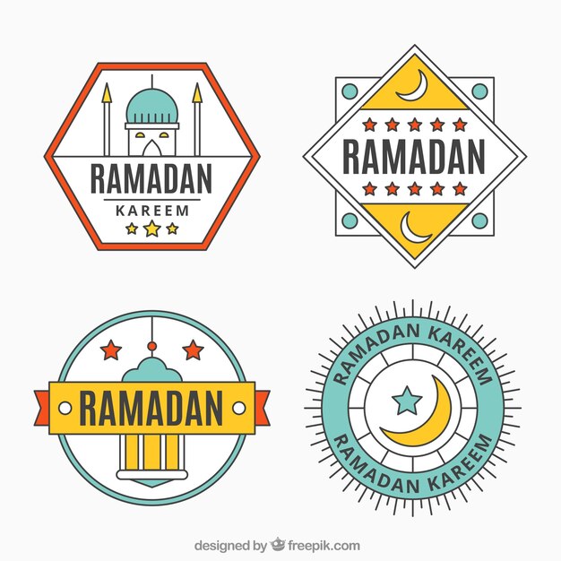 Pack de cuatro pegatinas de ramadan 