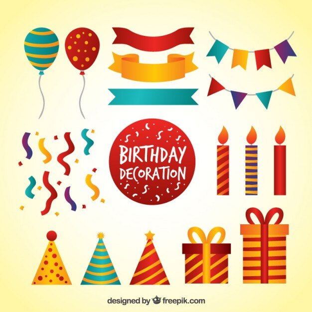 Pack de decoraciones de cumpleaños