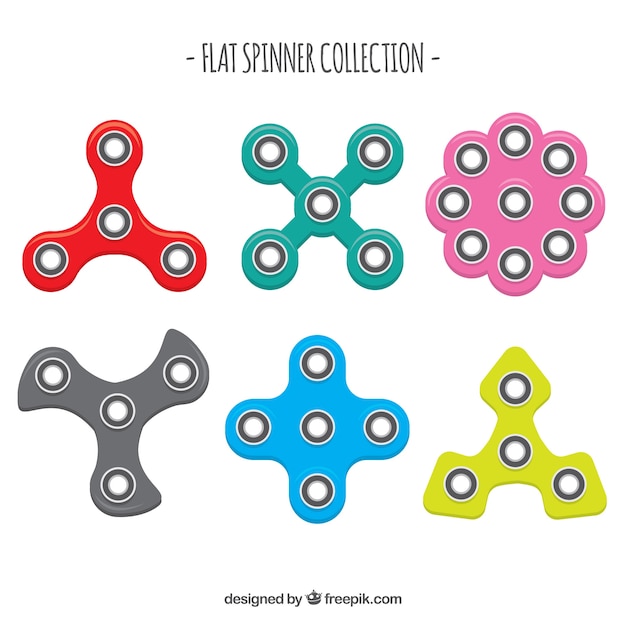 Pack de diferentes spinners de colores