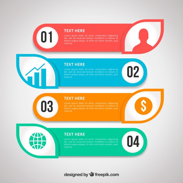 Pack de diferentes tipos de banners infográficos modernos