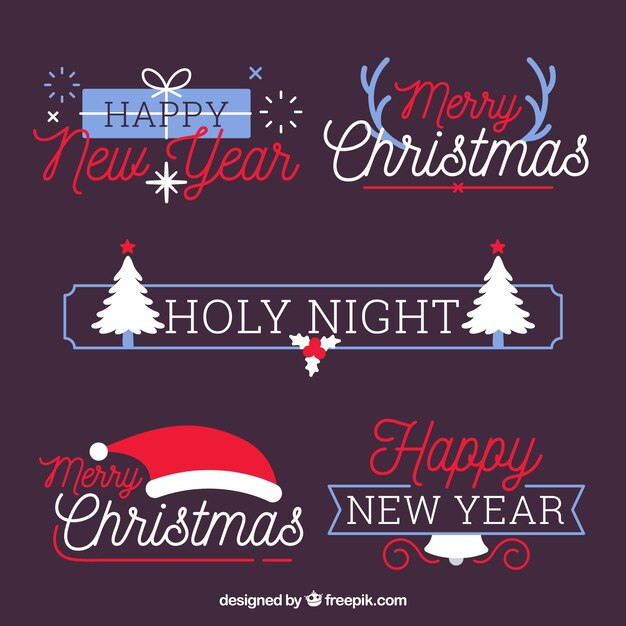 Pack divertida de etiquetas de navidad