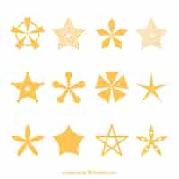 Vector gratuito pack de doce estrellas