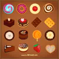 Vector gratuito pack de dulces