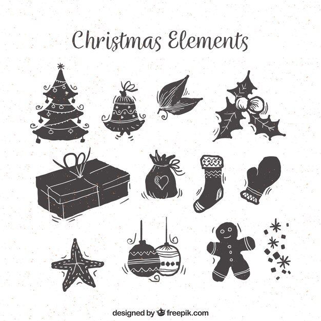 Pack elegante de adornos de navidad a mano