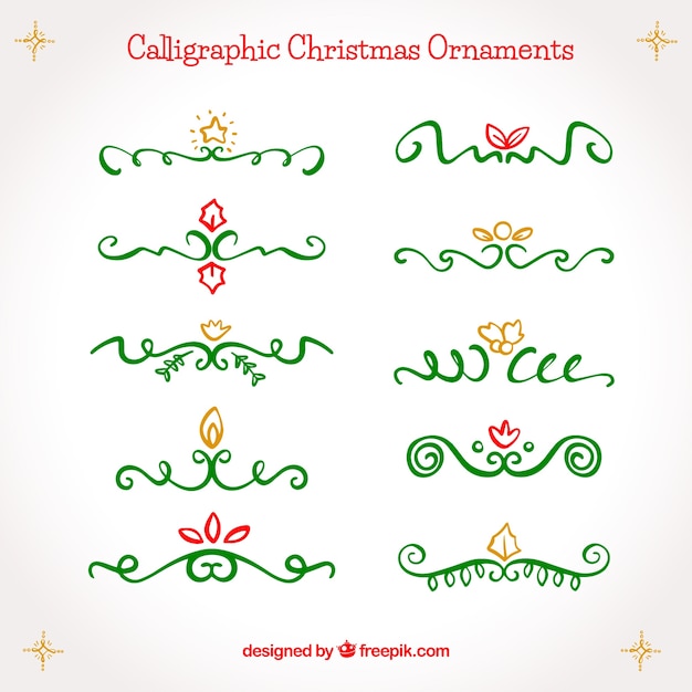 Pack de elementos decorativos navideños