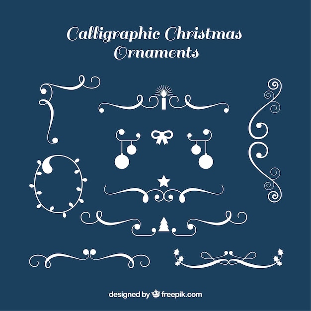 Vector gratuito pack de elementos decorativos navideños