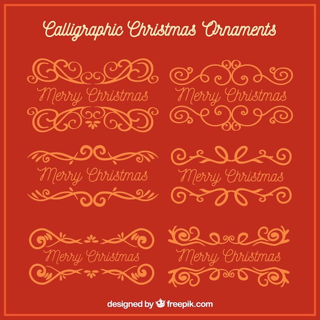 Vector gratuito pack de elementos decorativos navideños