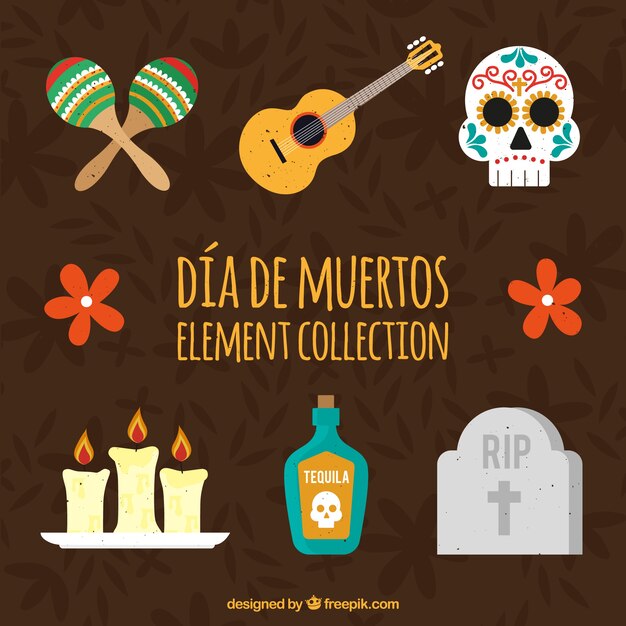 Pack de elementos del día de muertos 