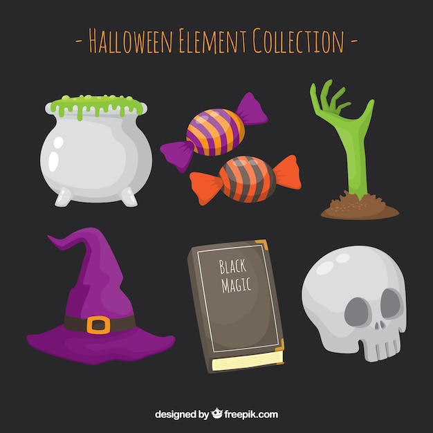 Pack de elementos de halloween
