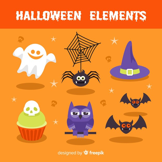 Pack de elementos de halloween