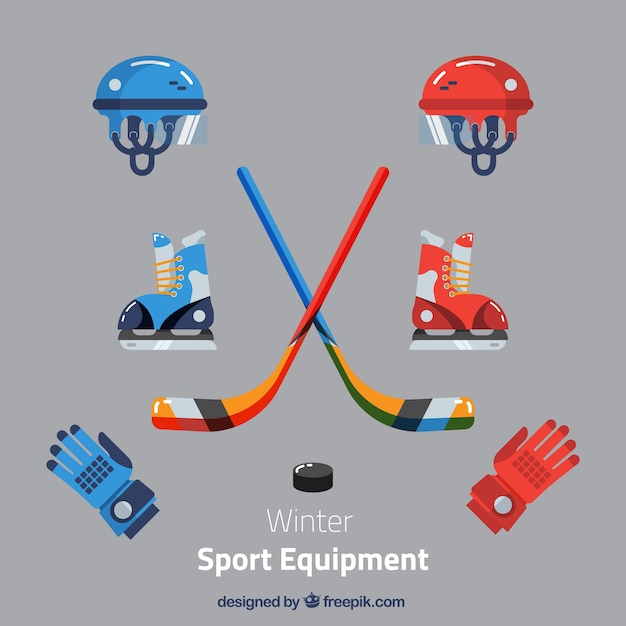 Pack de elementos de hockey 