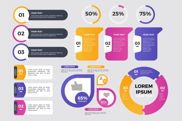 Pack de elementos infográficos