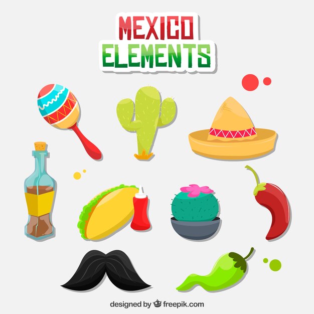 Pack de elementos de mexico