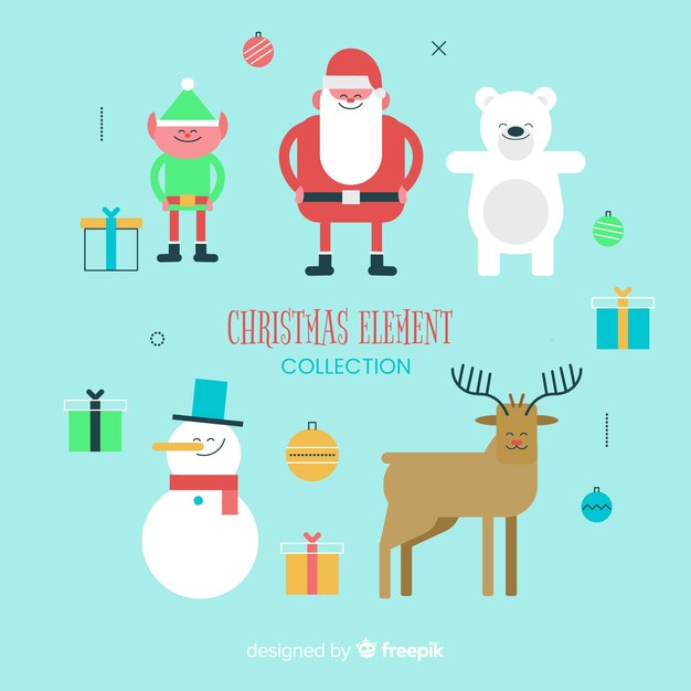 Pack de elementos de navidad