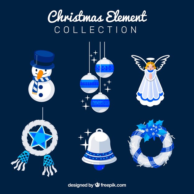 Pack de elementos navideños decorativos
