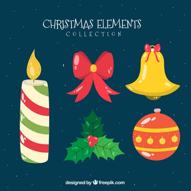 Pack de elementos navideños decorativos 