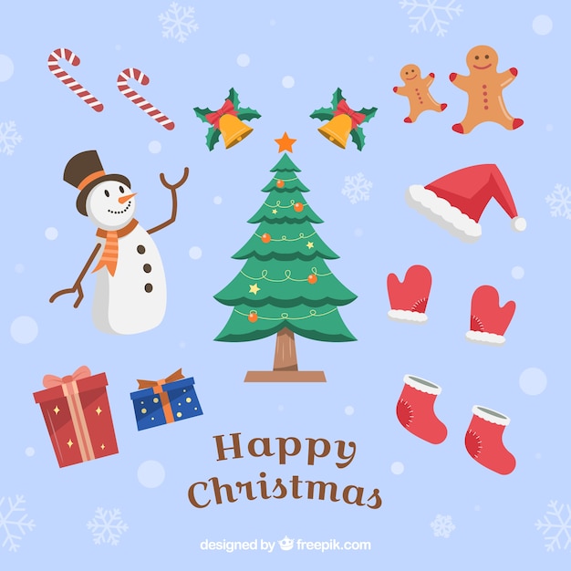Pack de elementos navideños decorativos 