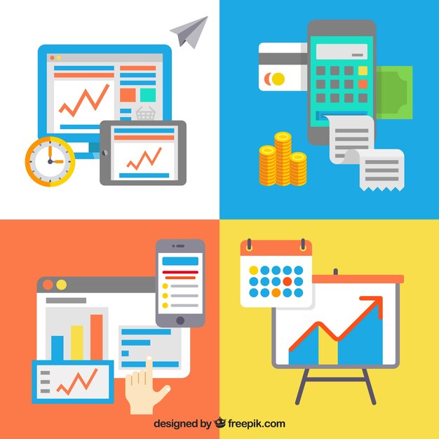 Pack de elementos de negocios infográficos