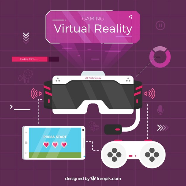 Pack de elementos de realidad virtual 