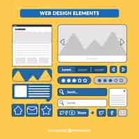 Vector gratuito pack de elementos web útiles