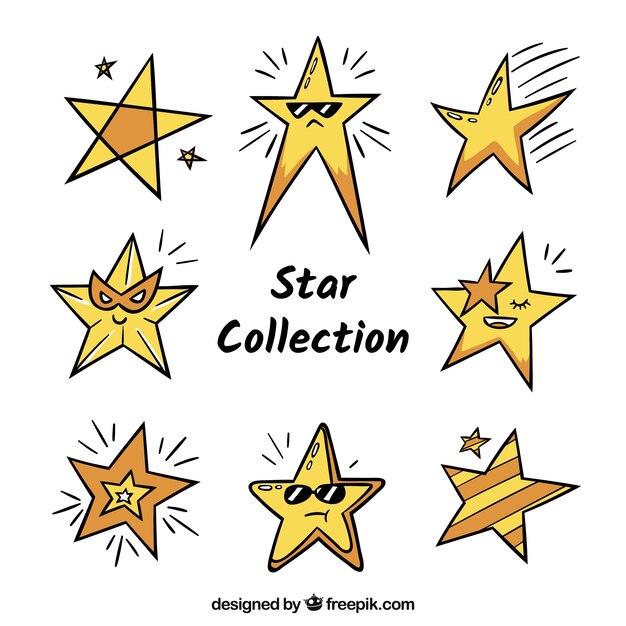 Pack de estrellas dibujadas a mano