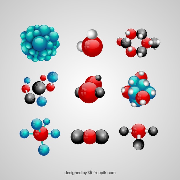 Pack de estructuras de átomos