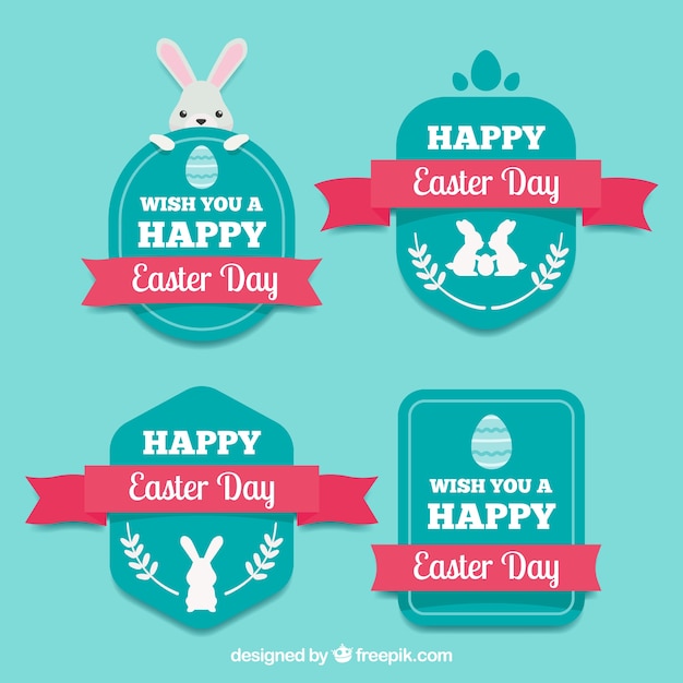 Pack de etiquetas de pascua azules
