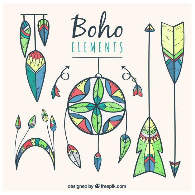 Pack étnico con artículos de colores