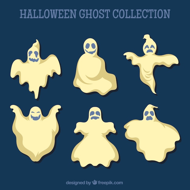 Vector gratuito pack de fantasmas de halloween